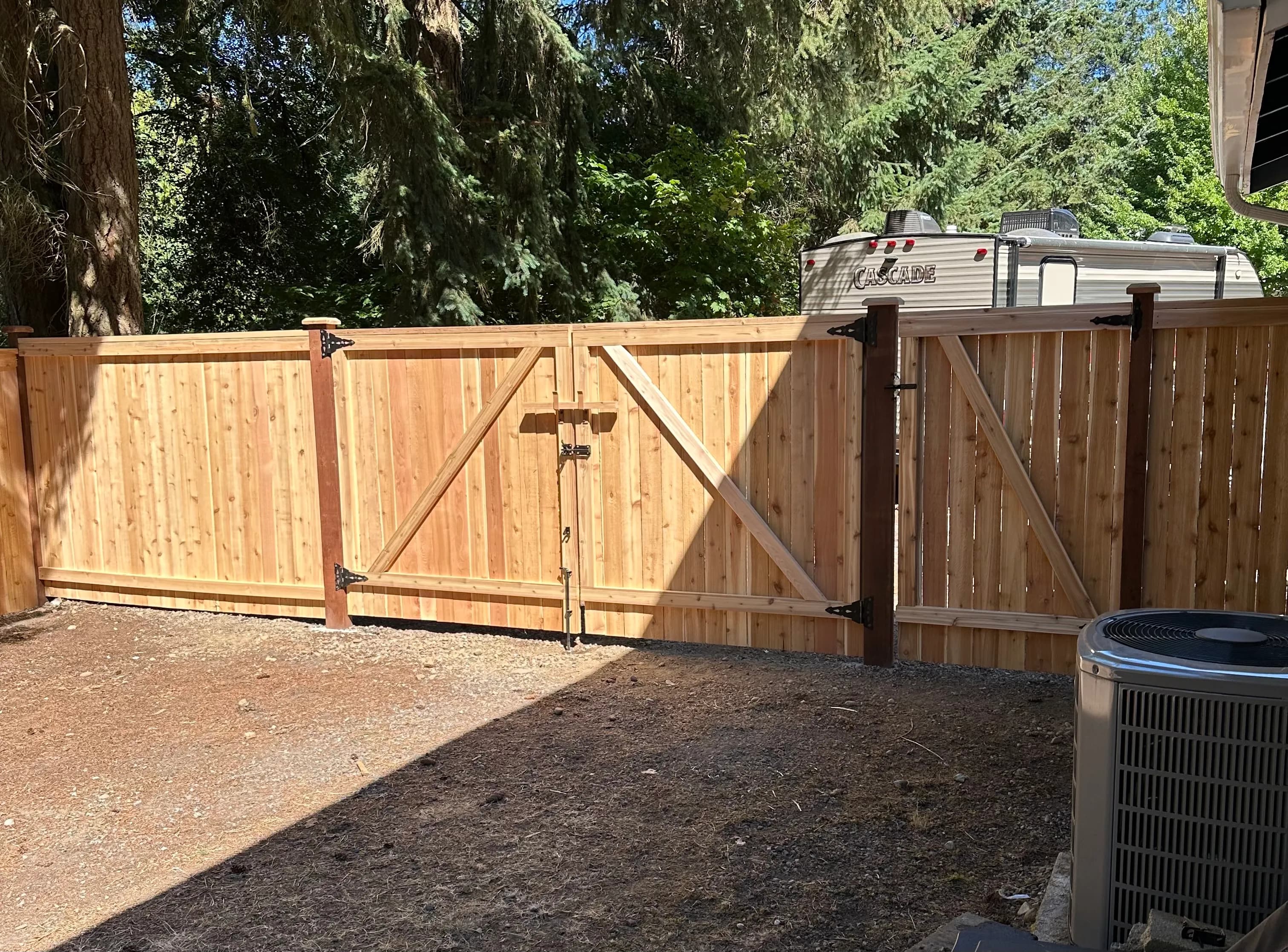 Custom double gate installation