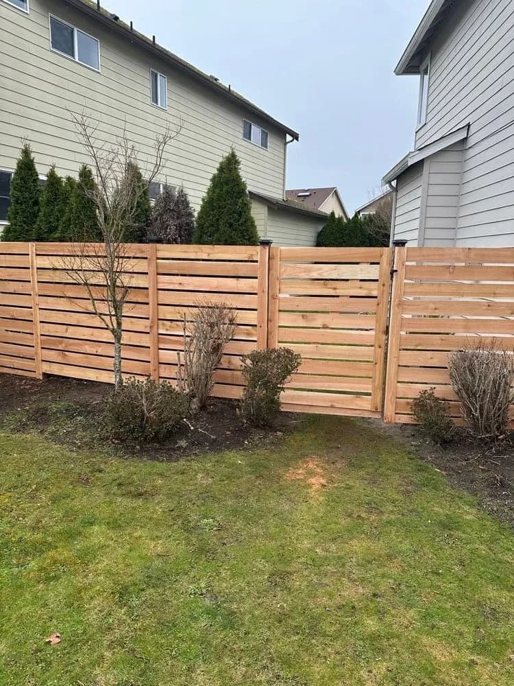 Wood fence project 3 in Pierce County