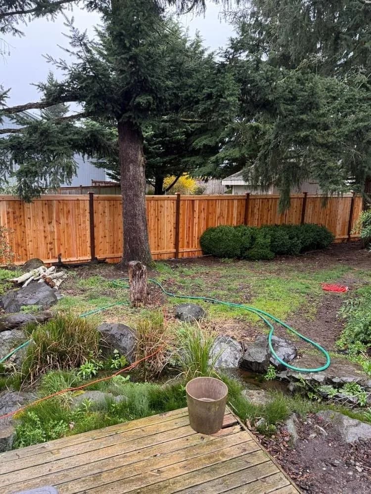 Fence installation example