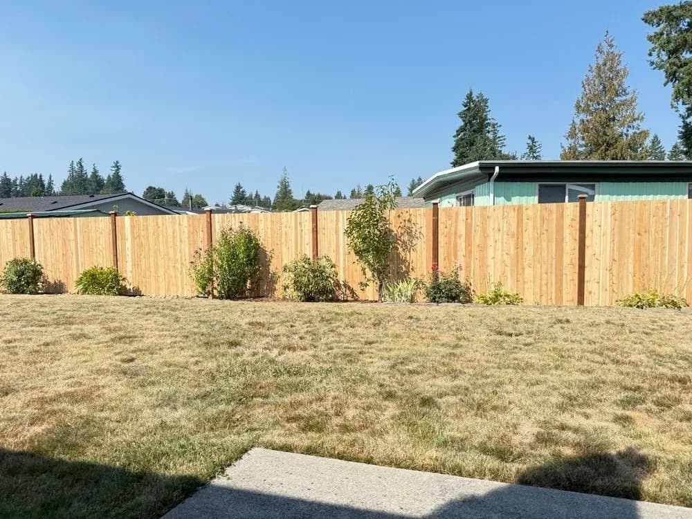 Wood fence project 5 in Pierce County