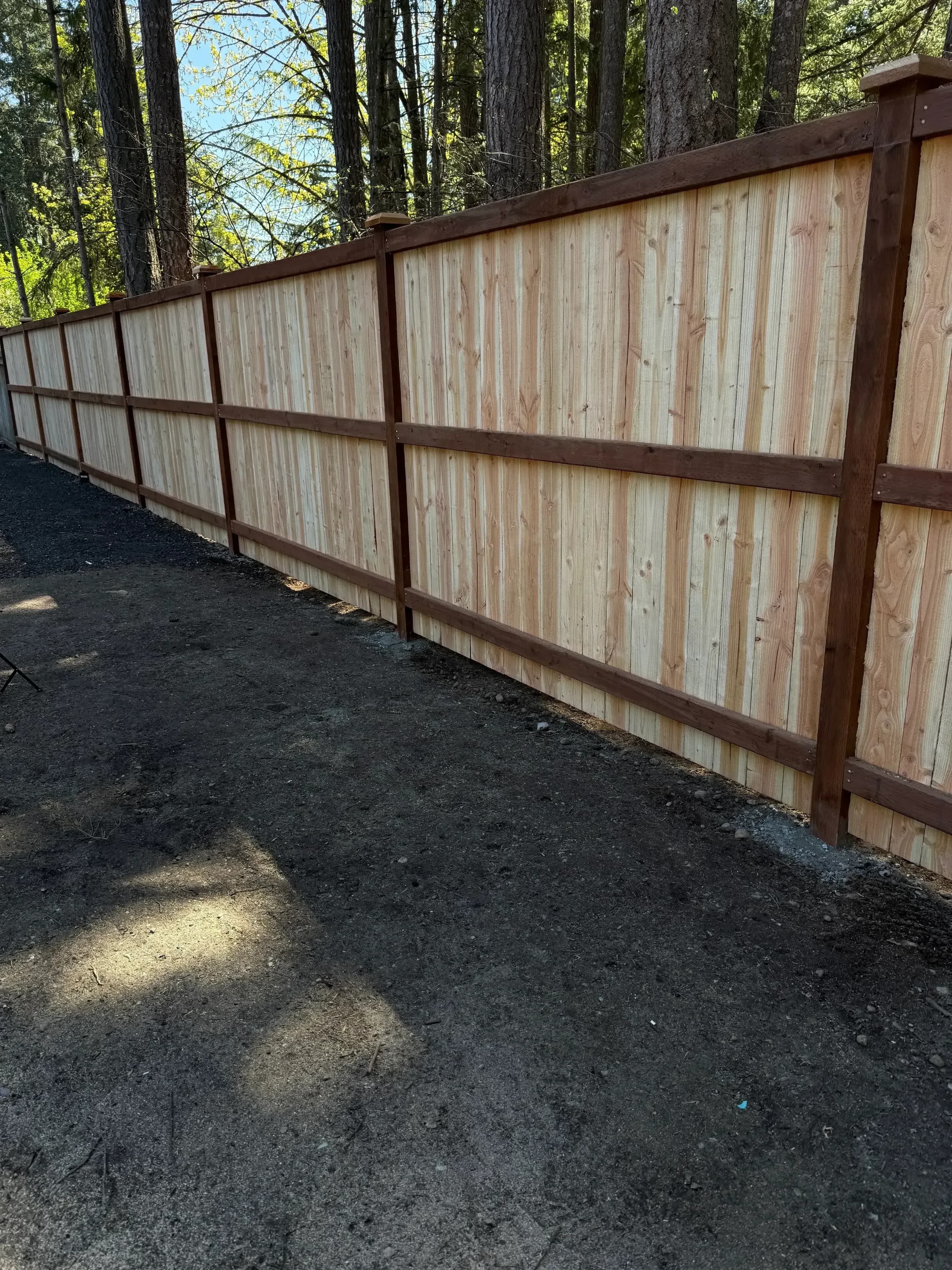 Quality solid board fence installation by Cascade Fencing